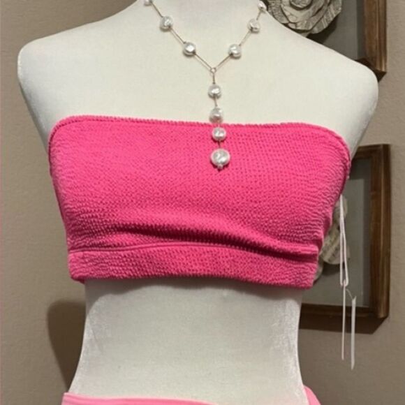 Good American Other - Good American L/XL Size 3/4 Pink Better Bandeau Top Always Fits Pink Top NWT
